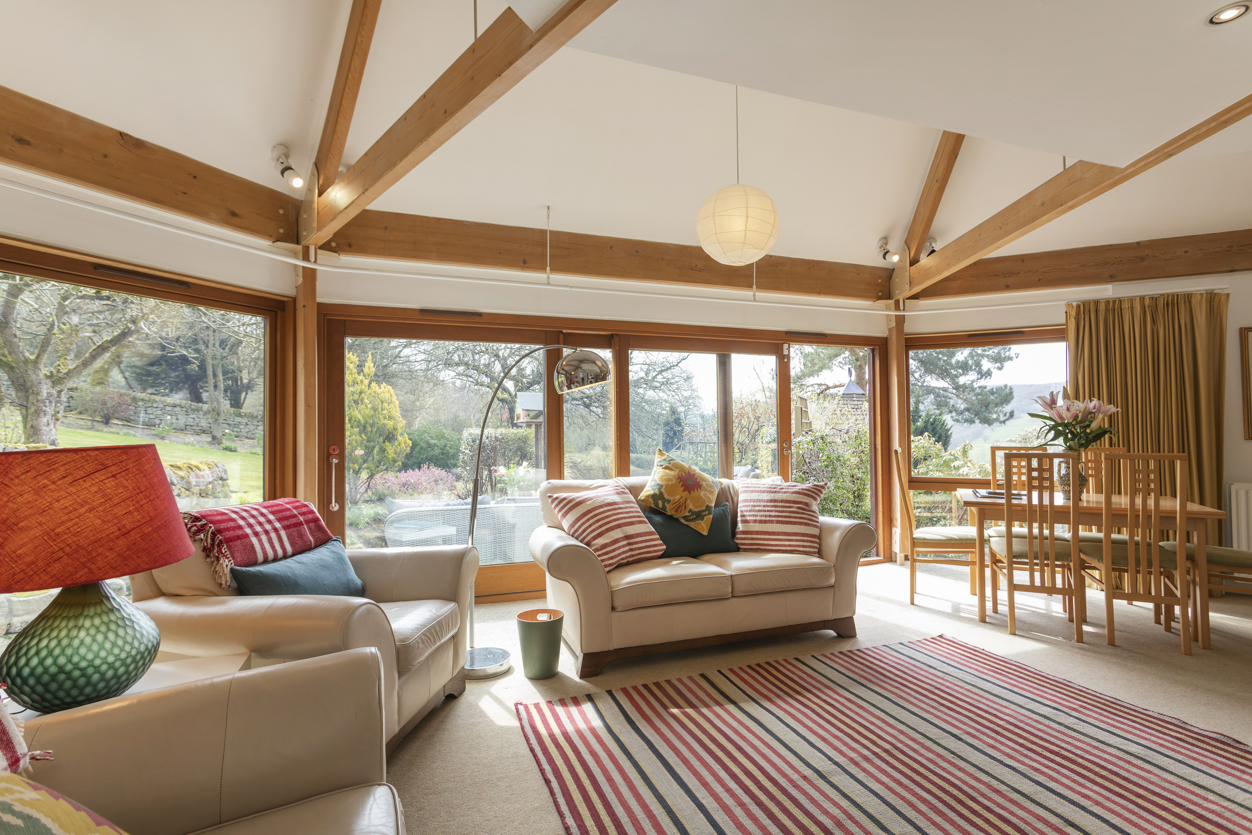 The light-filled living space at The Round House