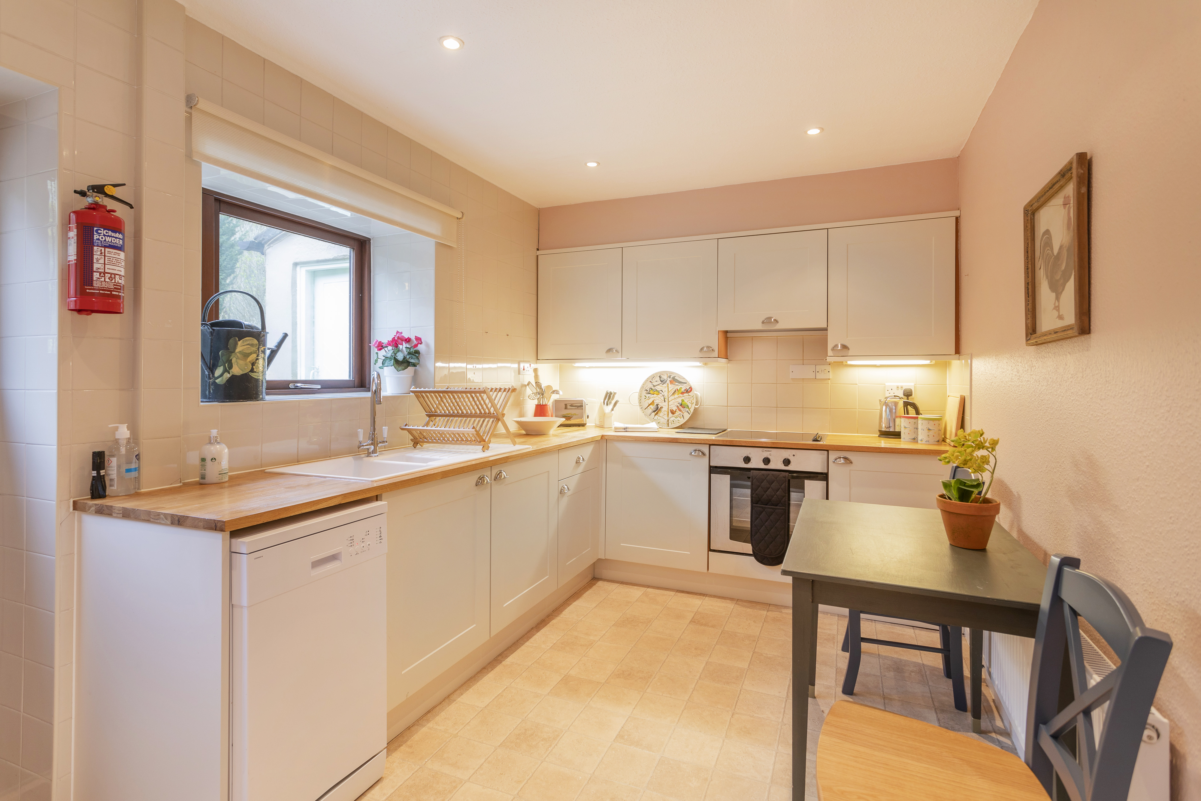 The kitchen at Woodside Cottage